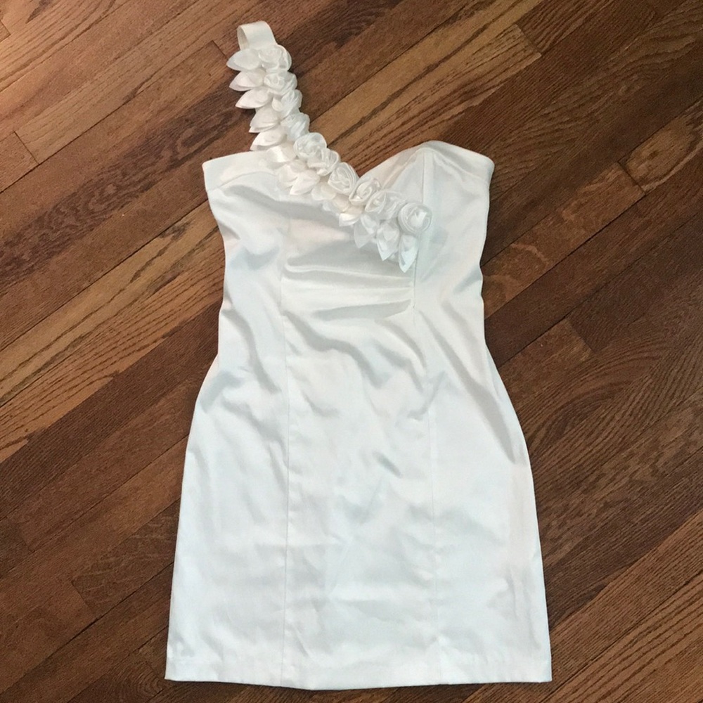 Macy’s White one shoulder dress